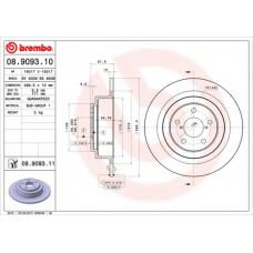 08.9093.10 BREMBO Тормозной диск