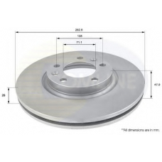 ADC1550V COMLINE Тормозной диск