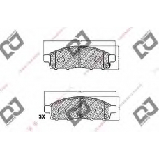 BP1309 DJ PARTS Комплект тормозных колодок, дисковый тормоз