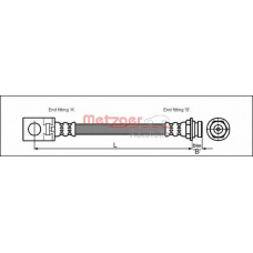 4113524 METZGER Тормозной шланг