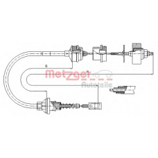 1172.3 METZGER Трос, управление сцеплением