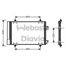 82D0225549A WEBASTO Конденсатор, кондиционер