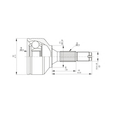 CVJ5668.10 OPEN PARTS Шарнирный комплект, приводной вал