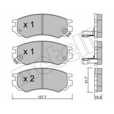 22-0488-0 METELLI Комплект тормозных колодок, дисковый тормоз