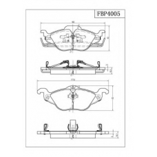 FBP4005 FI.BA Комплект тормозных колодок, дисковый тормоз