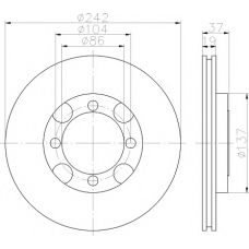 MDC813 MINTEX Тормозной диск