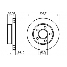 0 986 478 828 BOSCH Тормозной диск