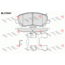 BL2705A1 FTE Комплект тормозных колодок, дисковый тормоз