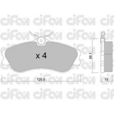 822-217-1 CIFAM Комплект тормозных колодок, дисковый тормоз
