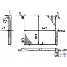 8FC 351 317-171 HELLA Конденсатор, кондиционер