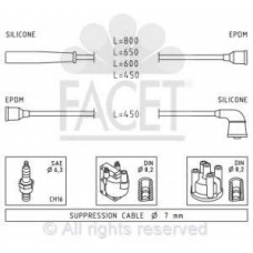 4.9757 FACET Ккомплект проводов зажигания