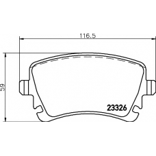 8DB 355 011-641 HELLA PAGID Комплект тормозных колодок, дисковый тормоз