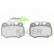 35-0407 KAGER Комплект тормозных колодок, дисковый тормоз