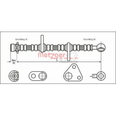 4113601 METZGER Тормозной шланг