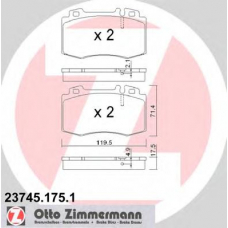 23745.175.1 ZIMMERMANN Комплект тормозных колодок, дисковый тормоз