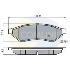 CBP01190 COMLINE Комплект тормозных колодок, дисковый тормоз