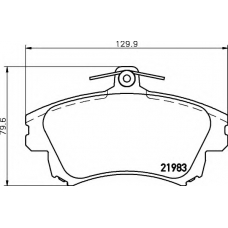 8DB 355 017-041 HELLA Комплект тормозных колодок, дисковый тормоз