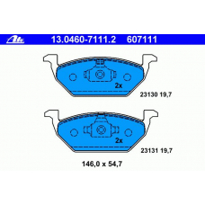 13.0460-7111.2 ATE Комплект тормозных колодок, дисковый тормоз