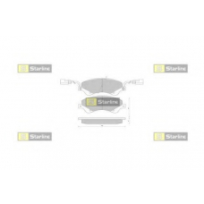 BD S408 STARLINE Комплект тормозных колодок, дисковый тормоз