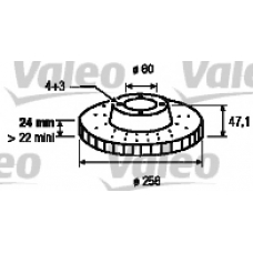 186743 VALEO Тормозной диск