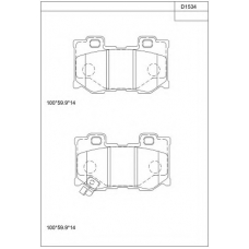 KD1534 ASIMCO Комплект тормозных колодок, дисковый тормоз