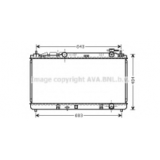 TO2598 AVA Радиатор, охлаждение двигателя