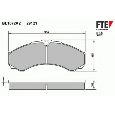 BL1672A2 FTE Комплект тормозных колодок, дисковый тормоз