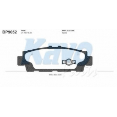 BP-9052 KAVO PARTS Комплект тормозных колодок, дисковый тормоз