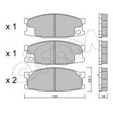 822-909-0 CIFAM Комплект тормозных колодок, дисковый тормоз