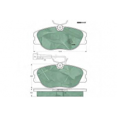 GDB1117 TRW Комплект тормозных колодок, дисковый тормоз