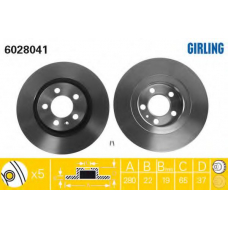 6028041 GIRLING Тормозной диск