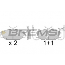 BP2277 BREMSI Комплект тормозных колодок, дисковый тормоз