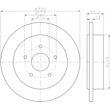 MDC1931 MINTEX Тормозной диск