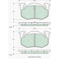 8110 25001 TRIDON Brake pads - rear