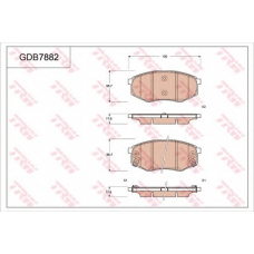 GDB7882 TRW Комплект тормозных колодок, дисковый тормоз