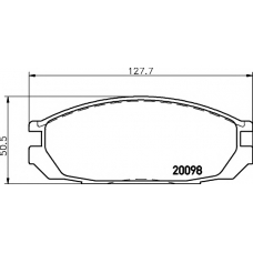 8DB 355 006-251 HELLA PAGID Комплект тормозных колодок, дисковый тормоз