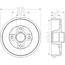 MBD317 MINTEX Тормозной барабан