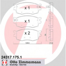 24317.175.1 ZIMMERMANN Комплект тормозных колодок, дисковый тормоз