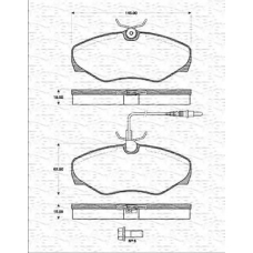 363702161294 MAGNETI MARELLI Комплект тормозных колодок, дисковый тормоз