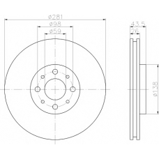 8DD 355 107-831 HELLA PAGID Тормозной диск