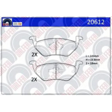 20612 GALFER Комплект тормозных колодок, дисковый тормоз