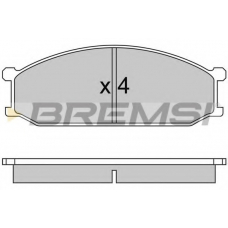 BP2233 BREMSI Комплект тормозных колодок, дисковый тормоз