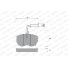 151-1422 WEEN Комплект тормозных колодок, дисковый тормоз