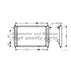 J207-01 ASHUKI Радиатор, охлаждение двигателя