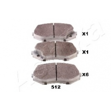 50-05-512 Ashika Комплект тормозных колодок, дисковый тормоз