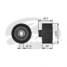 T42070 GATES Паразитный / ведущий ролик, зубчатый ремень
