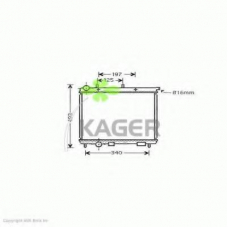 31-0202 KAGER Радиатор, охлаждение двигателя