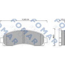 FO 495981 FOMAR ROULUNDS Комплект тормозных колодок, дисковый тормоз