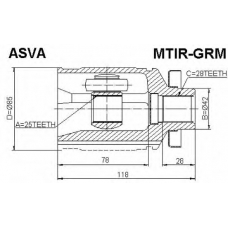 MTIR-GRM ASVA Шарнирный комплект, приводной вал