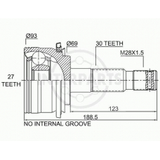 OJ-0218 InterParts Шарнирный комплект, приводной вал